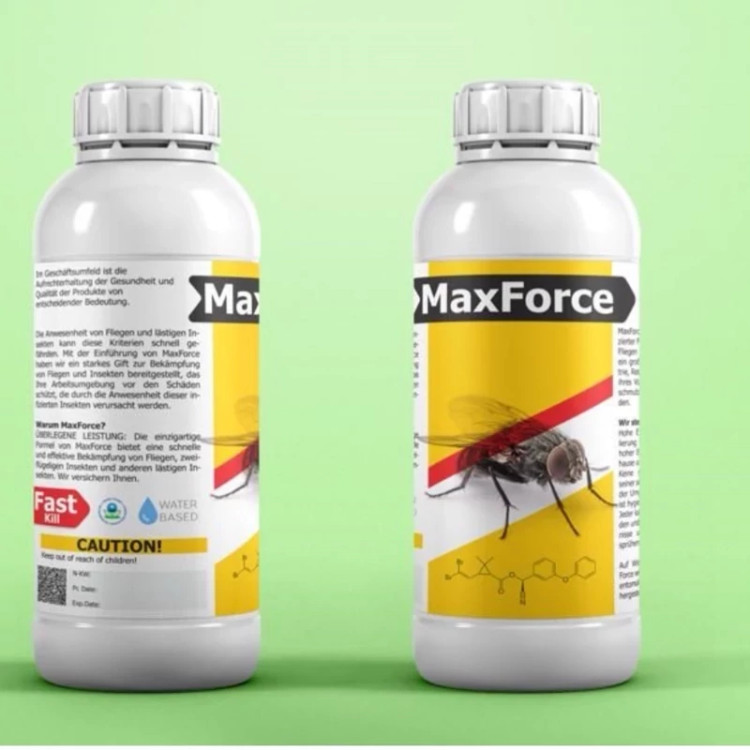 سم قدرتمند مکس فورس MaxForce برای کنترل مگس ارسال رایگان به همراه یک عدد سمپاش سر نوشابه ای مدل 1