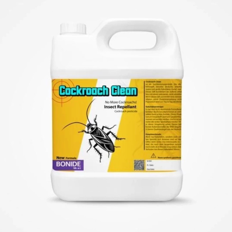سم عمده سوسک کش 4 لیتری Cockroach Clean ارسال رایگان عمده به همراه سمپاش سر نوشابه ای رایگان مدل 1
