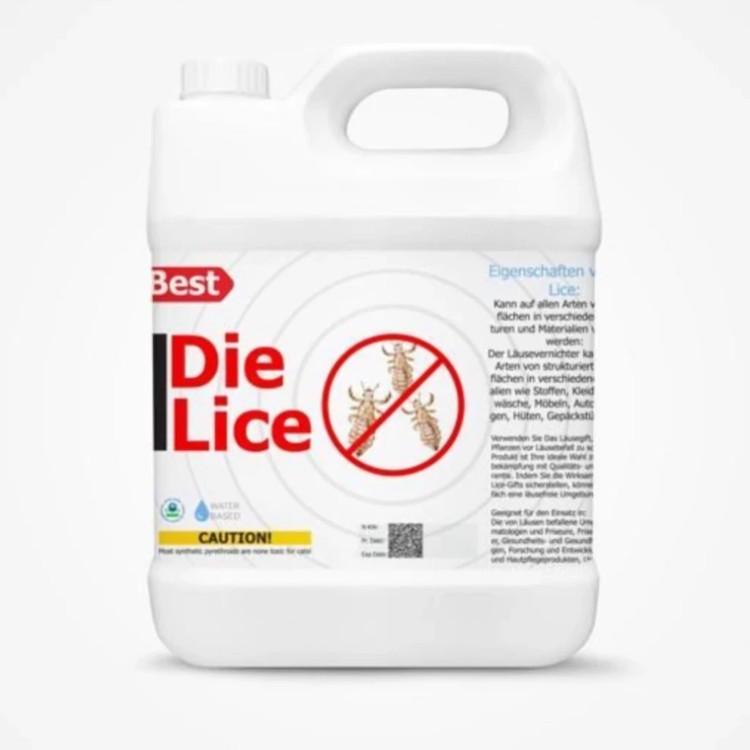 سم 4 لیتری عمده شپش کش محیط و سر Die Lice ارسال رایگان به همراه یک عدد سمپاش سر نوشابه ای