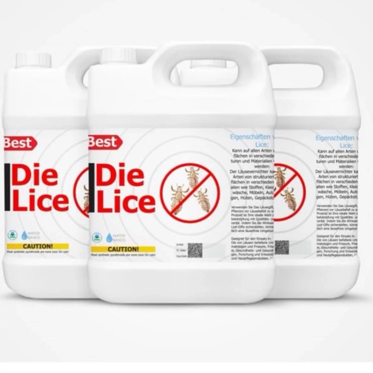 سم 4 لیتری عمده شپش کش محیط و سر Die Lice ارسال رایگان به همراه یک عدد سمپاش سر نوشابه ای