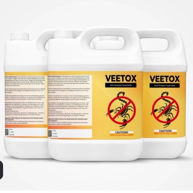 سم 4 لیتری عمده حشره کش و عقرب کش Veetox ارسال رایگان به همراه سم پاش سر نوشابه ای
