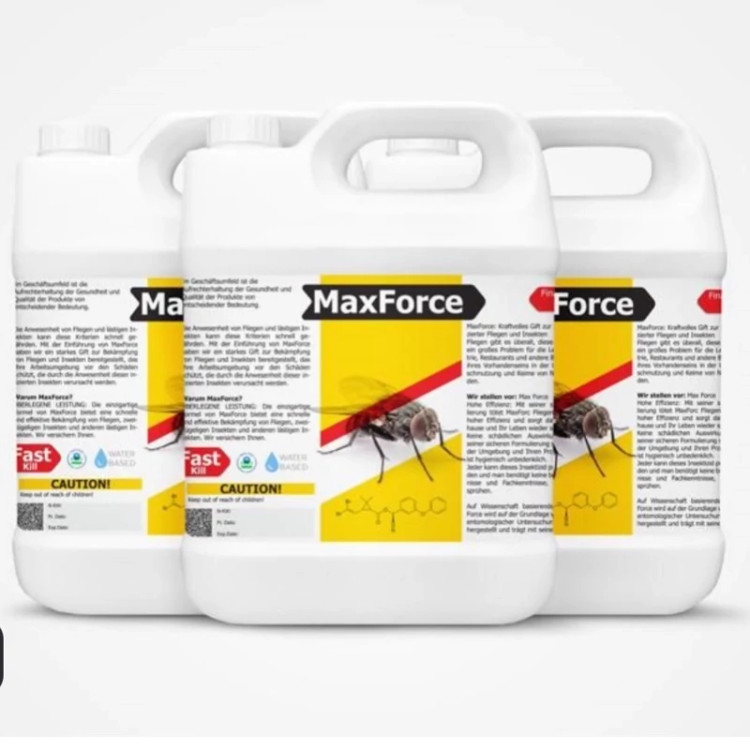 سم قدرتمند 4 لیتری عمده MaxForce برای کنترل مگس ارسال رایگان به همراه یک عدد سمپاش سرنوشابه ای