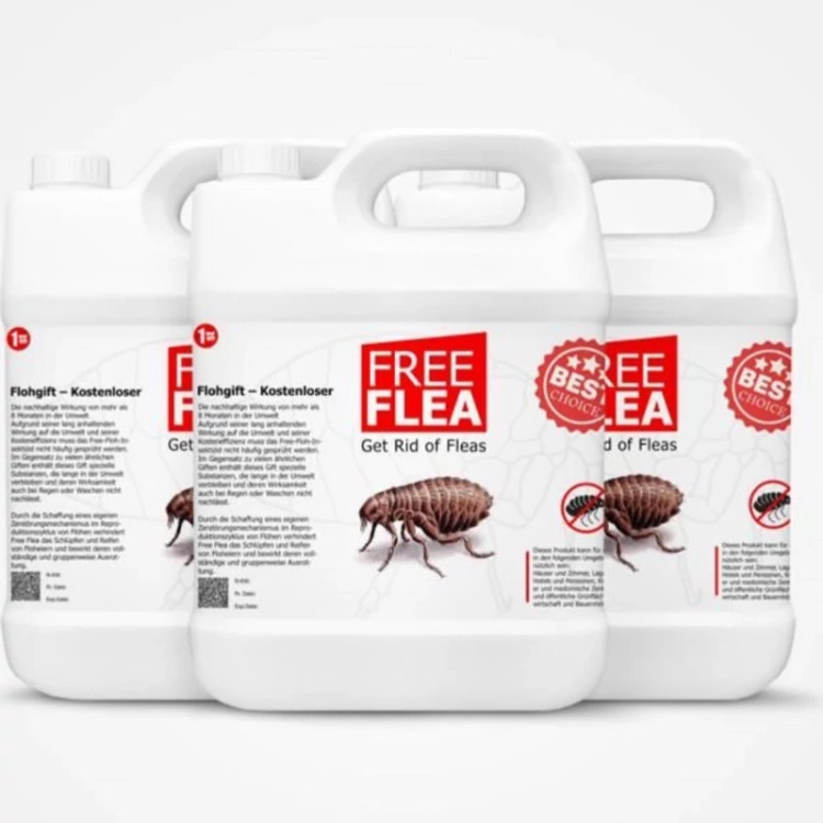 سم 4 لیتری عمده ضد کک Free flea کنه کش بسیار قدرتمند فری اف لیا ارسال رایگان به همراه یک عدد سمپاش سرنوشابه ای